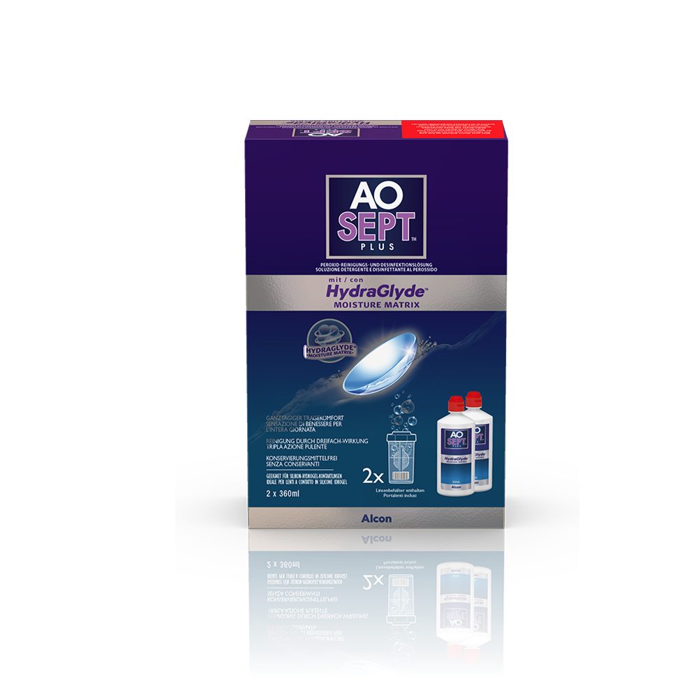 Aosept Plus with HydraGlyde 2x360ml