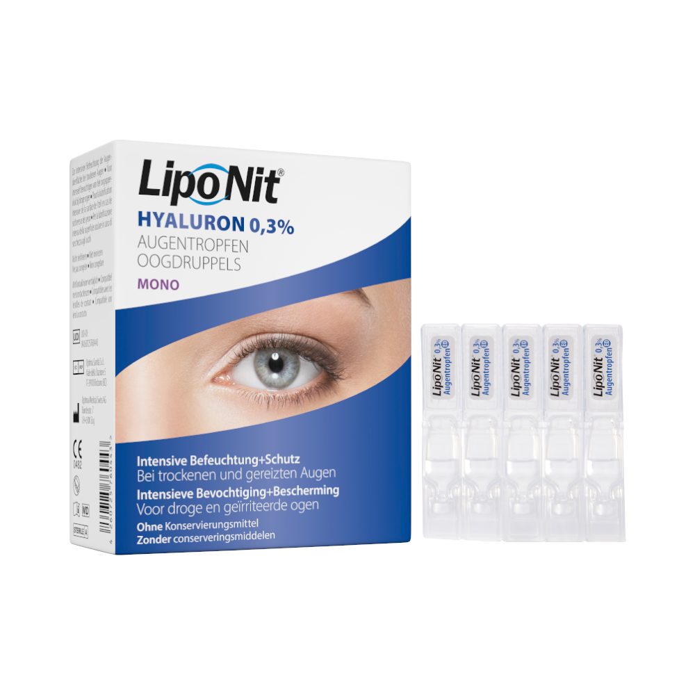 Lipo Nit Hyaluron Augentropfen Gel 0.3% 30x0.4ml Ampullen | Augentropfen