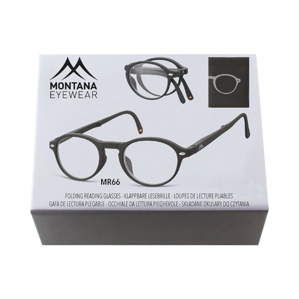 Montana Eyewear klappbare Lesebrille Bali black Box66 | Lesebrillen