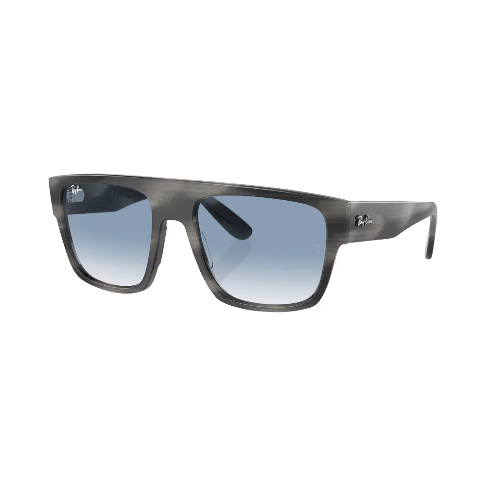 Ray-Ban Drifter Hellblau/ Grau Striped M | Sonnenbrillen