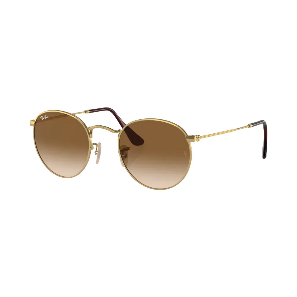 Ray-Ban Round Metal Braun auf Gold S | Sonnenbrillen