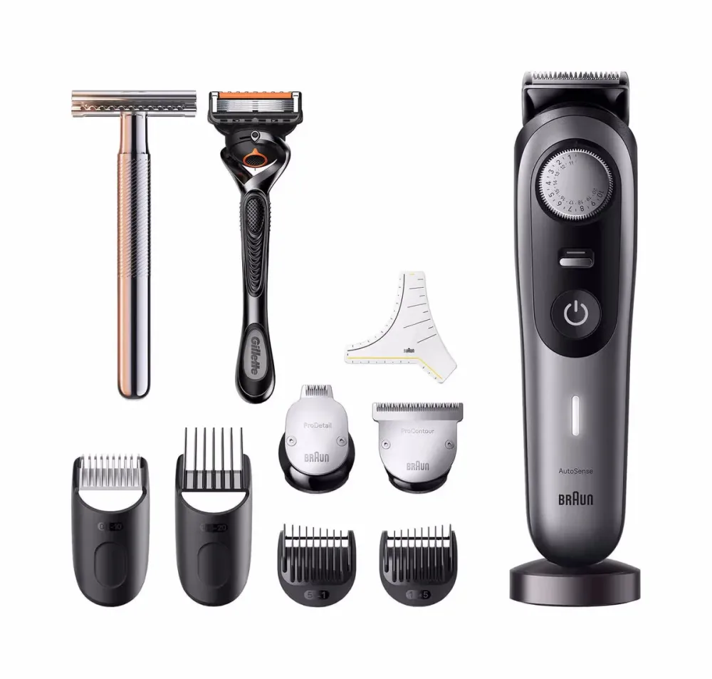 Braun BeardTrimmer BT9420 + KCG Safety Razor Bartschneider – Trimmer/Barttrimmer/Bartschneider – schwarz