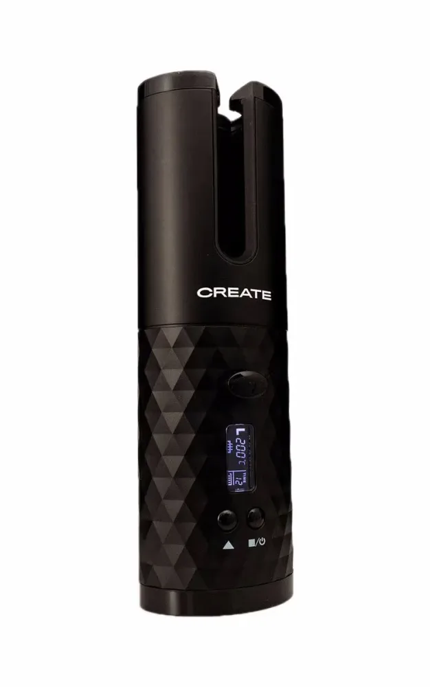 CREATE - KURLINE TOURMALINE - Tragbarer kabelloser Lockenstab USB,, One Size, Schwarz