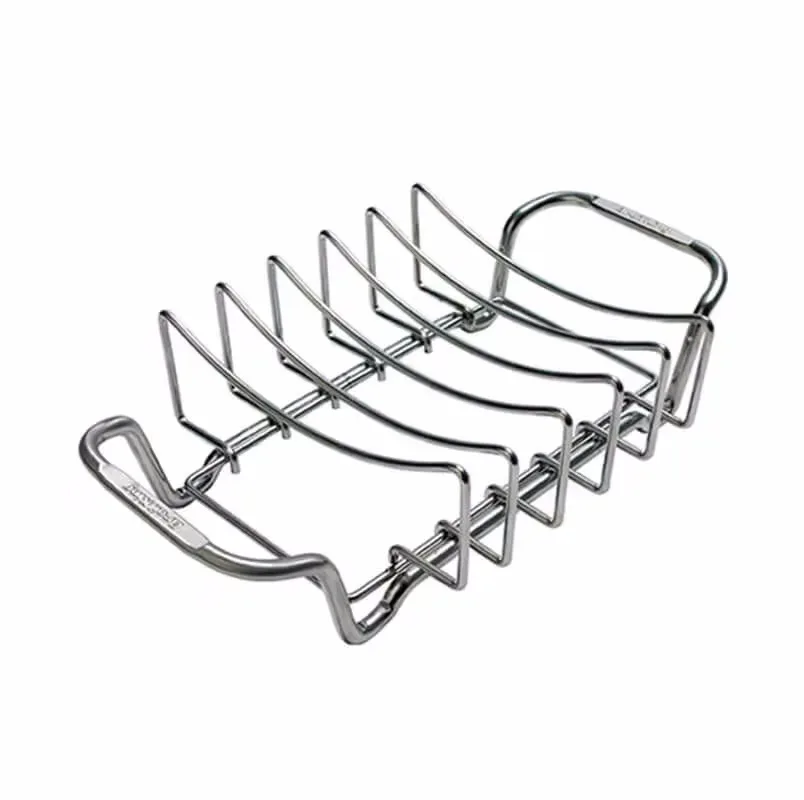 Broil King Spareribs und Bratengestell Sparerib u. Bratengestell – Grill Ablage/Grill Rollwagen/Grill Erweiterung – schwarz