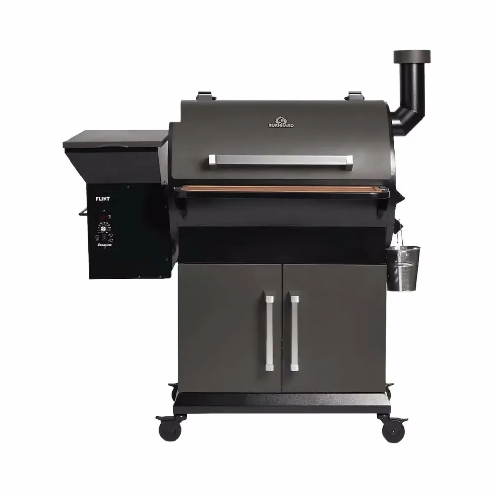 Burnhard FLINT Pelletsmoker – Pelletgrill – schwarz