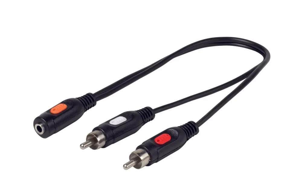 Vivanco Verbindung Cinch / Klinke, 0.2m – Audio Kabel/AUX Kabel