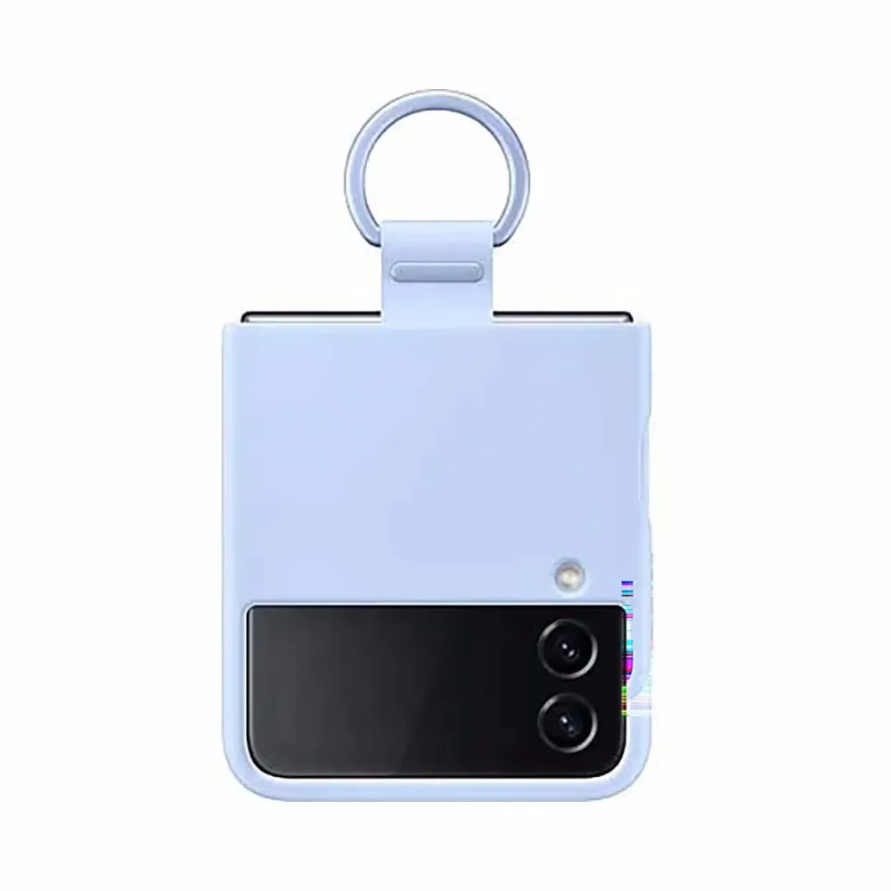 Samsung Galaxy Z Flip 4 5G Silicone Cover with Ring, Arctic Blue – Handyhülle/Handy Tasche