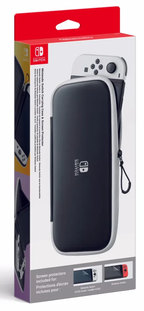 Nintendo Tasche/Schutzfolie Schwarz/Weiss Nintendo Switch ZB – Nintendo Switch Zubehör