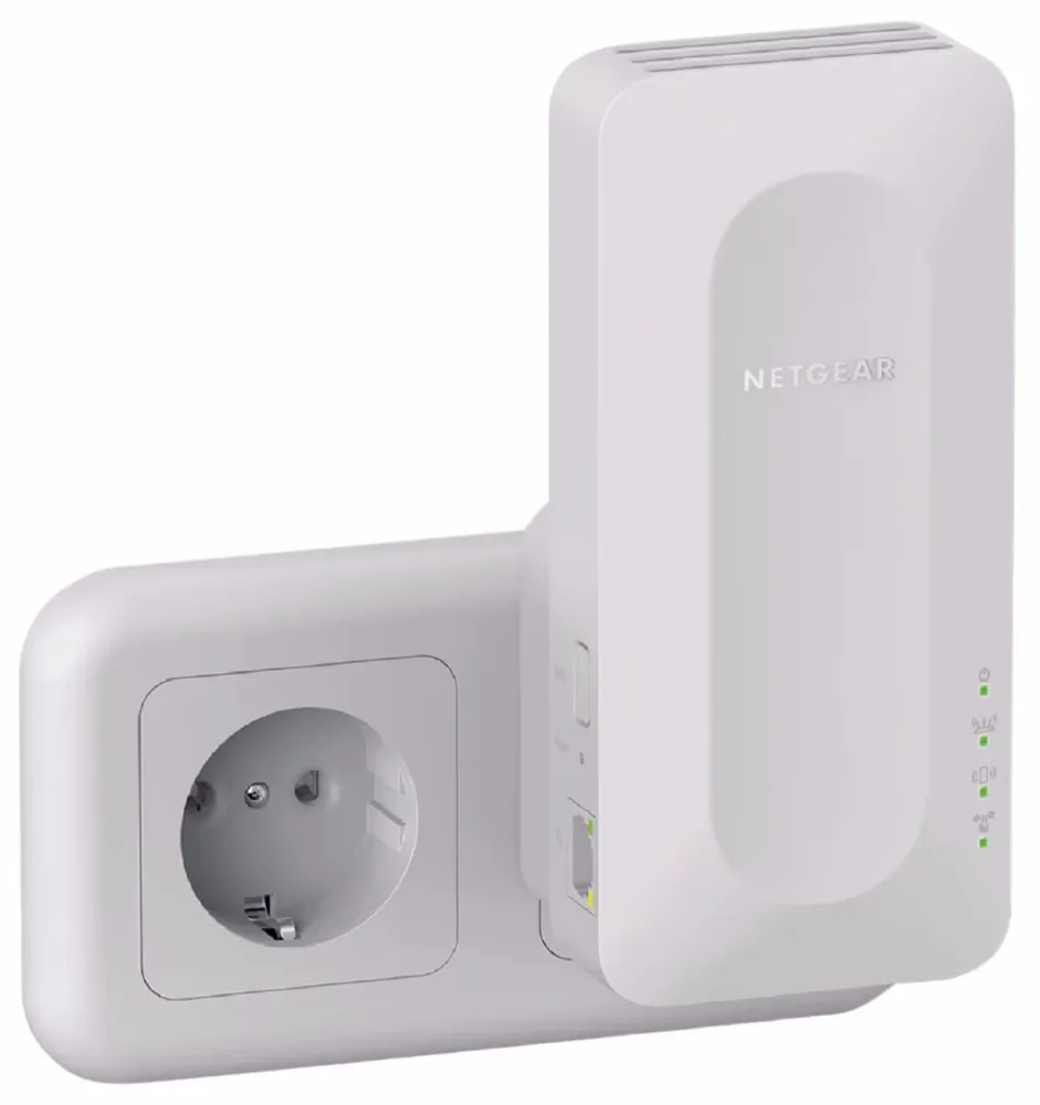 NETGEAR EAX12-100PES AX1600 4-Stream WiFi 6 Mesh Extender AX WLAN Reichweitenverstärker – WLAN Repeater/Wifi Extender – weiss