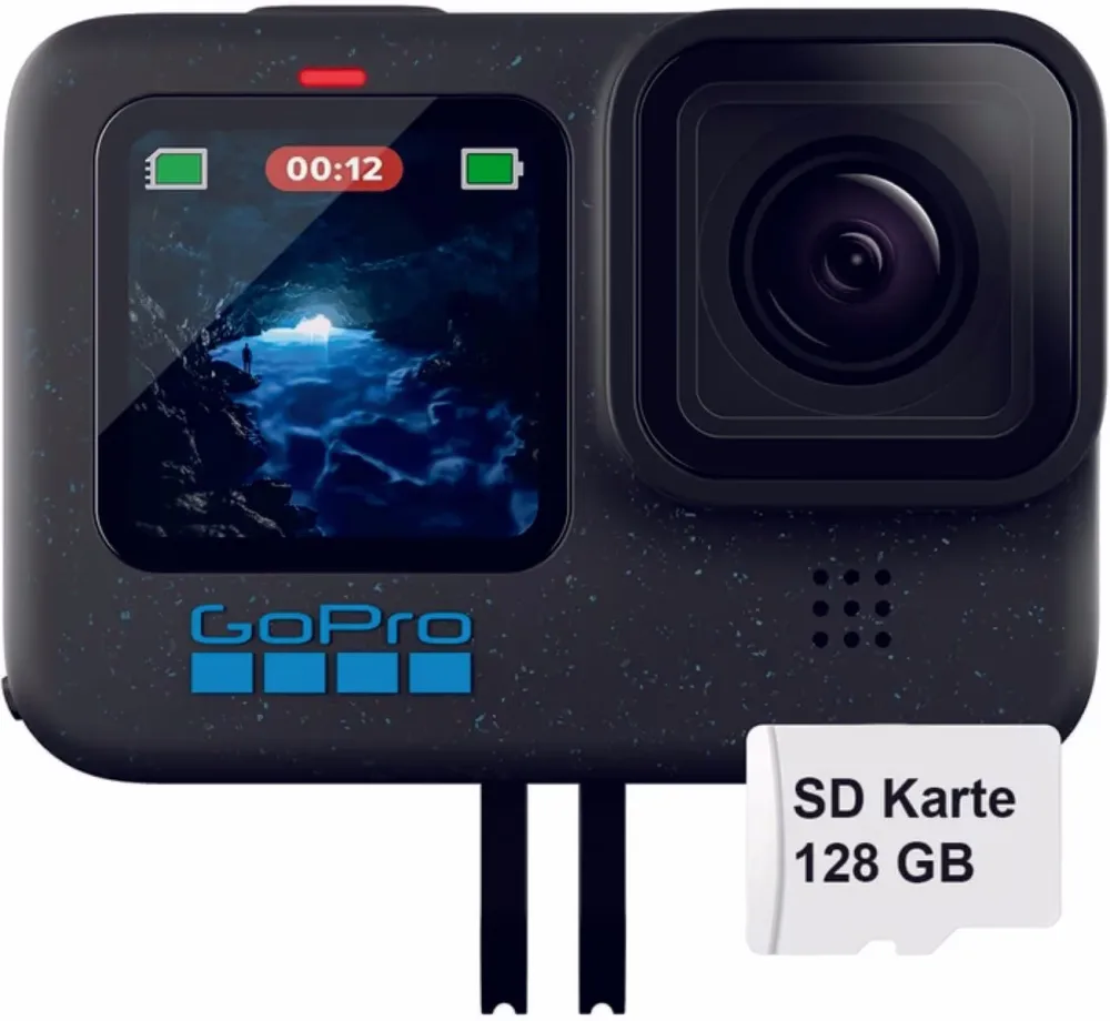 GoPro HERO12 Black + MicroSD 128GB - 60p, 5.3K Action Cam – Action Cam/GoPro – schwarz