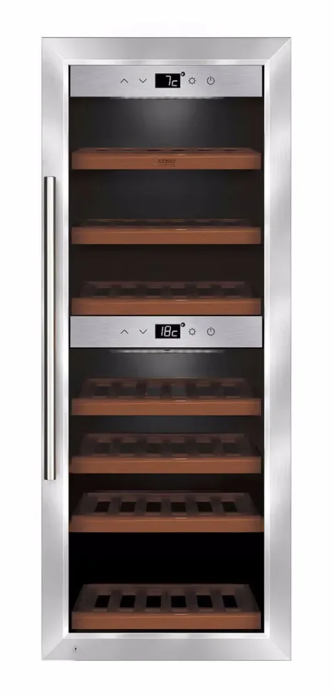 Caso WineComfort 380SMART Weinkühlschrank – Weinkühlschrank freistehend – glas / edelstahl