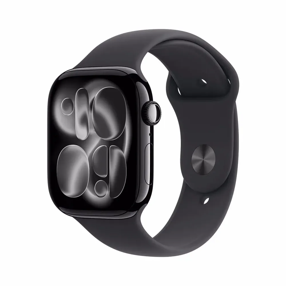 Apple - Smartwatch, AW Series 11GPS46mmJet Black Aluminium Case with Black Sport Band - M/L, 46mm