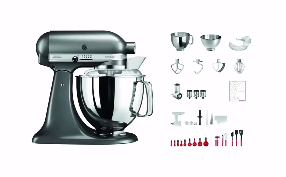 KitchenAid Swiss Anniversary Set KSM200 Medaillon silber Küchenmaschine