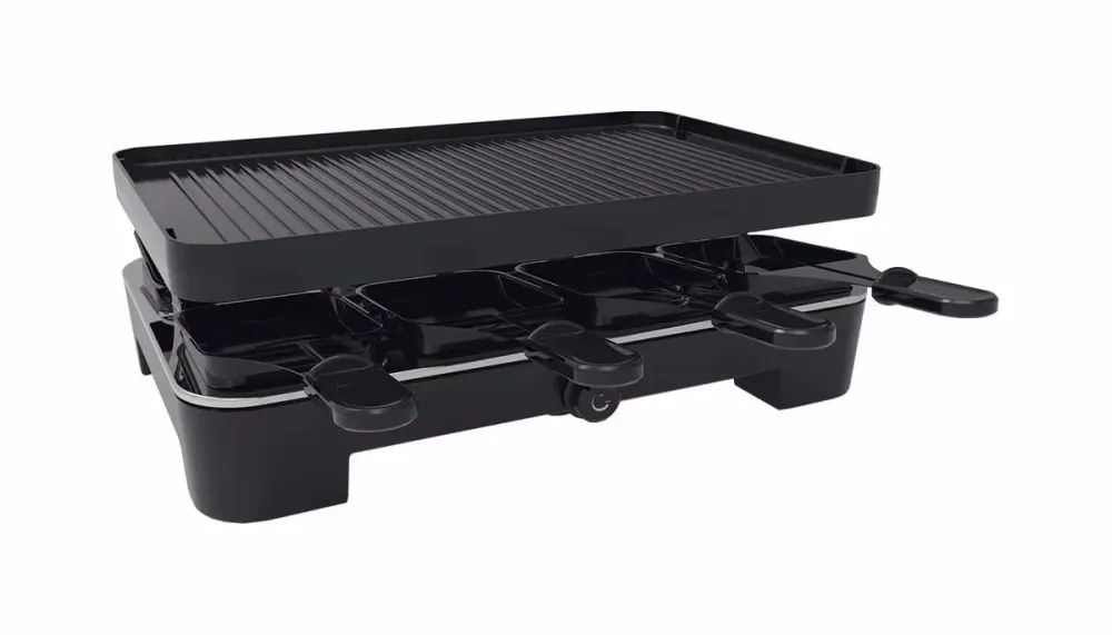 KOENIG Elektrischer Raclettegrill Black 8 personen