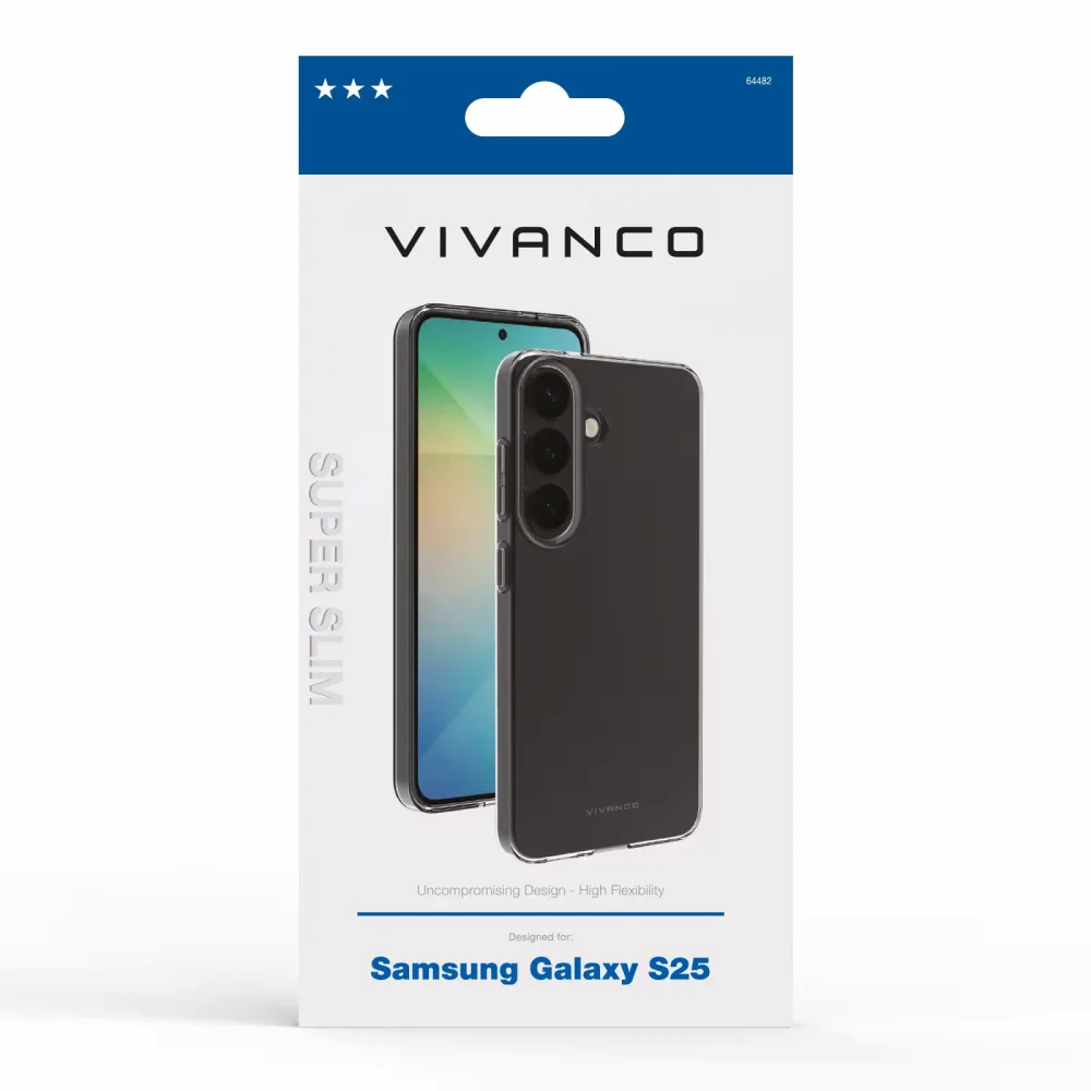 Vivanco Super Slim Cover für Galaxy S25 Samsung Galaxy S25 Cover – Handyhülle/Handy Tasche