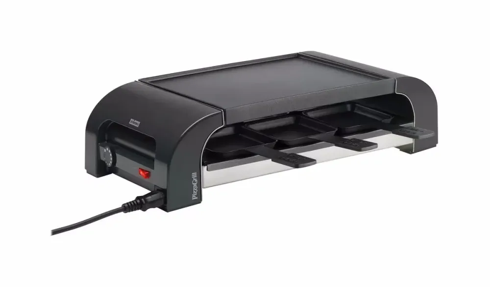 Stöckli PizzaGrill for 6 Tischkochgerät – Raclette Ofen/Raclette Grill – anthrazit