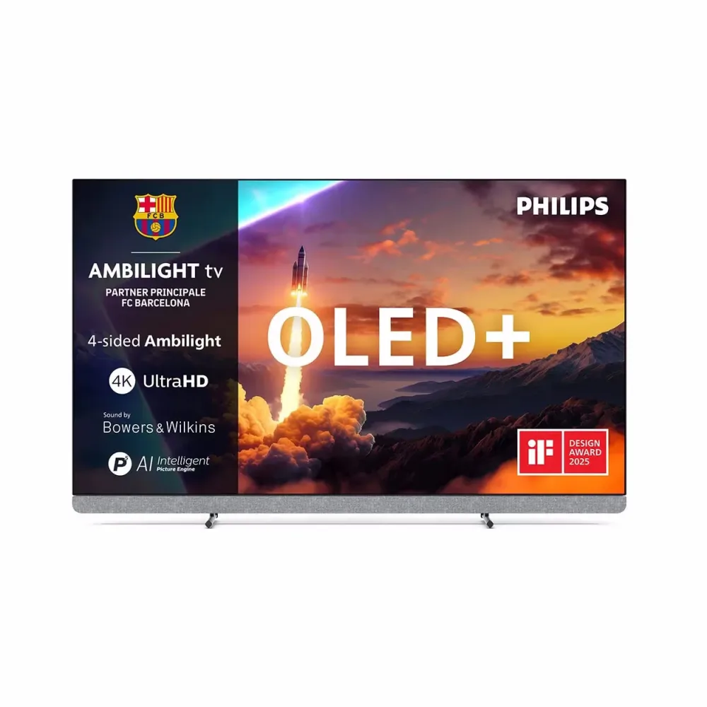 Philips 77OLED910 - 77'', 4K UHD OLED TV, Ambilight, Google TV, 2025 4K OLED TV – Fernseher – metallic