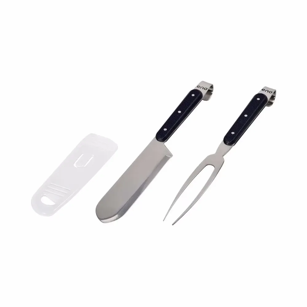 ENO SD2A58 Schneideset – Grillzange/Grillbesteck – schwarz / chrom