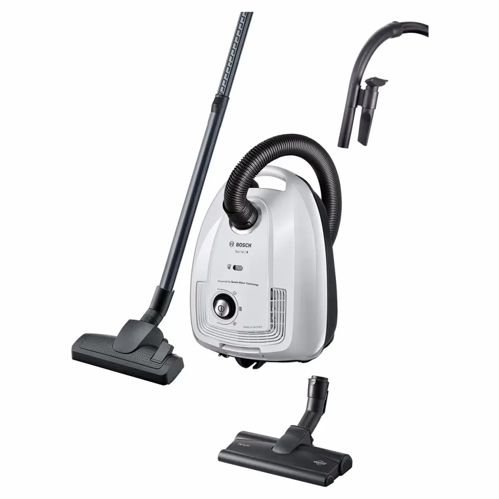 Bosch Serie 4 BGD38PARCH Beutelstaubsauger – Staubsauger mit Beutel – weiss