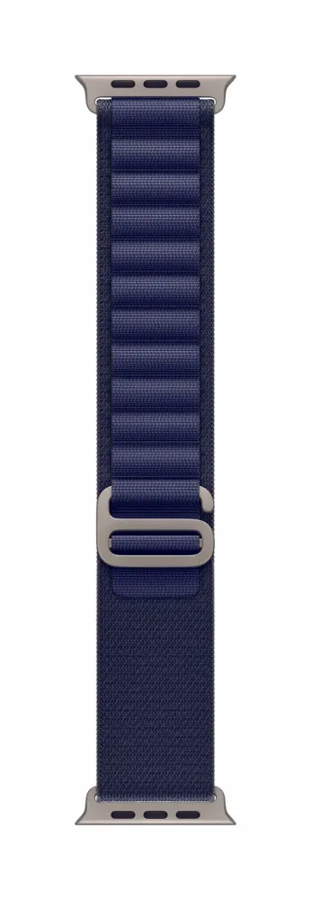 Apple 49mm Navy Alpine Loop - Large - Natural Titanium Finish Zubehör Smartwatches – Apple Watch Zubehör