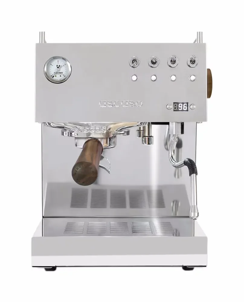 Ascaso Espressomaschine STEEL DUO PID Inox&Wood NEW Espressohalbautomat – Siebträgermaschine/Espressomaschine – edelstahl