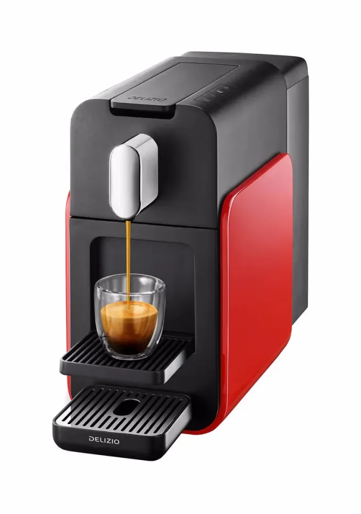 DELIZIO Brava Glossy Red Portionensystem Delizio – Delizio Maschine/Delizio Kaffeemaschine – rot