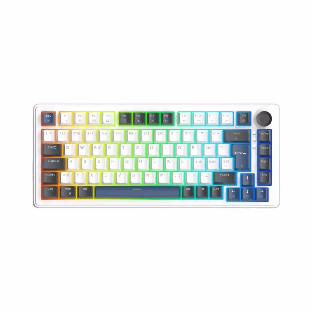 Deltaco Mech. Keyboard Gasket DK490 PBT Gaming Tastatur – Gaming Tastatur/Gaming Keyboard – weiss