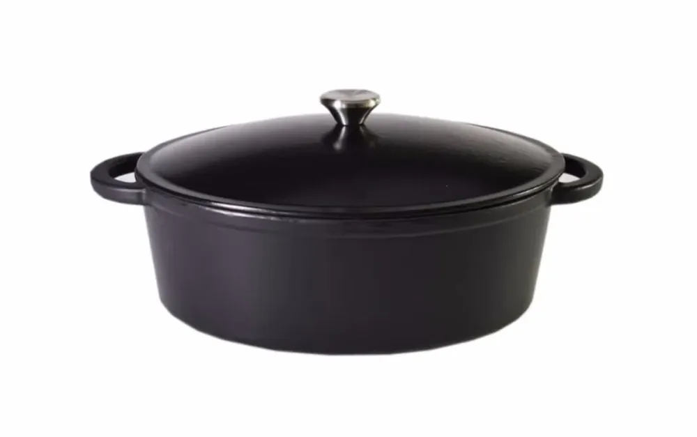 Nouvel Gussbräter oval 6.5 l schwarz – Topf/Kochtopf