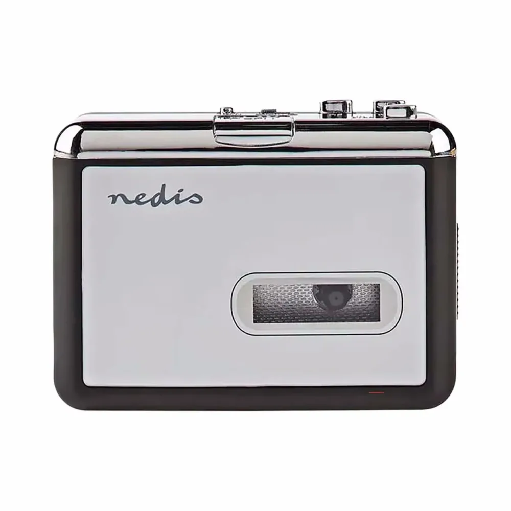 Nedis Cassetten Adapter 3.5 mm, Mini-USB Casetten – DAB Radio/Internet Radio – schwarz / silber