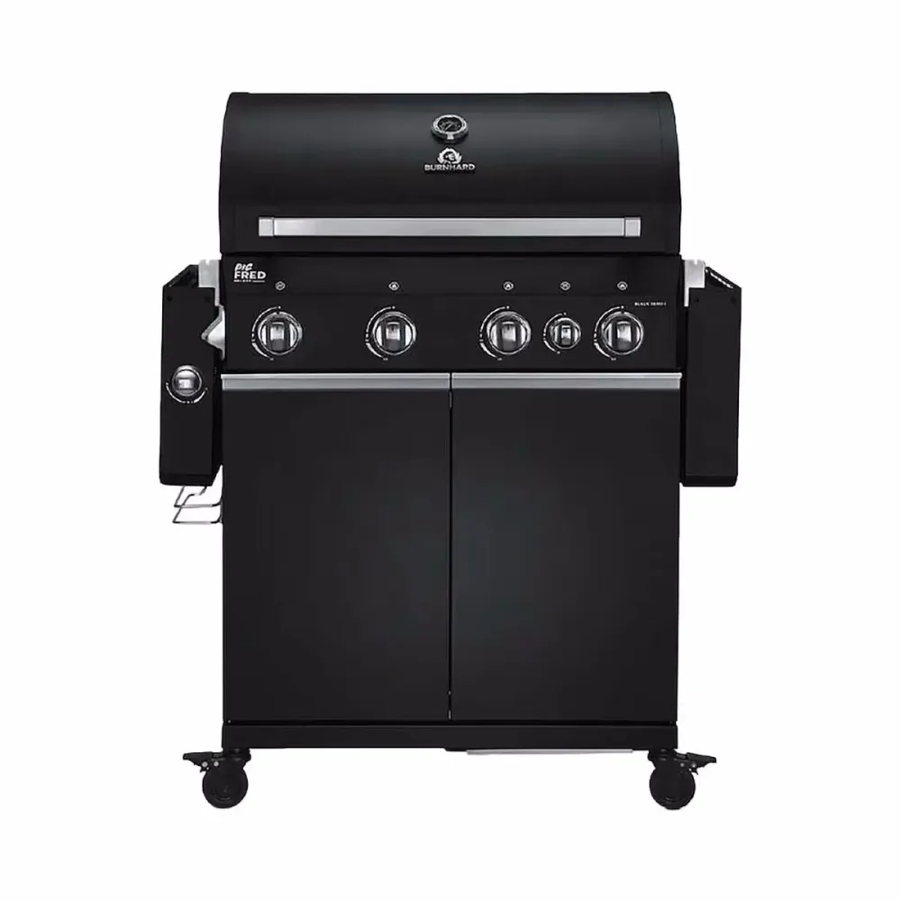 Burnhard Big FRED Deluxe Gasgrill 4-Brenner Black Edition – schwarz