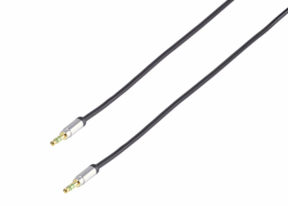 Vivanco Premium Klinken Verbindung, stereo, 1.2m – Audio Kabel/AUX Kabel