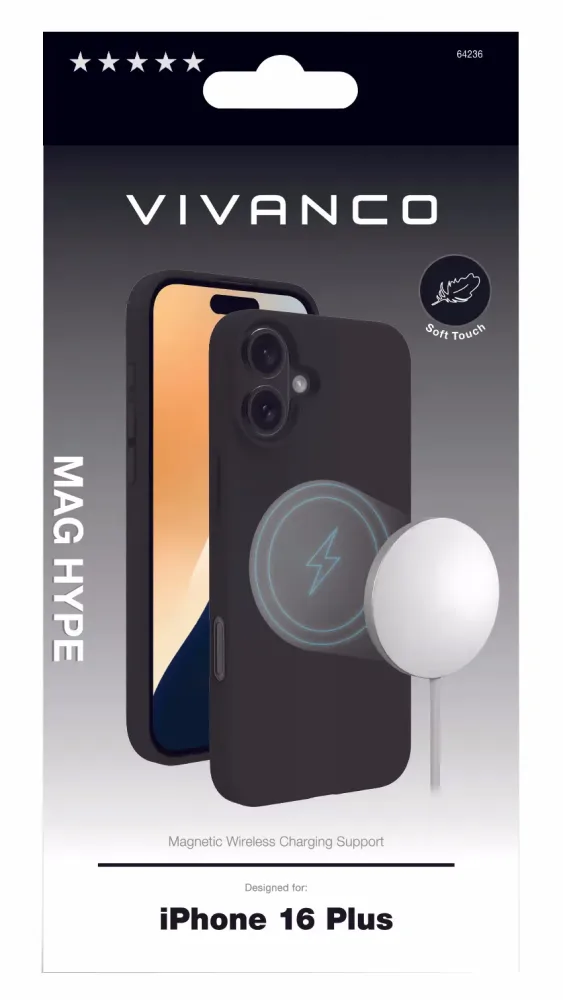 Vivanco MAG HYPE Cover iPhone 16 Plus – Handyhülle/Handy Tasche
