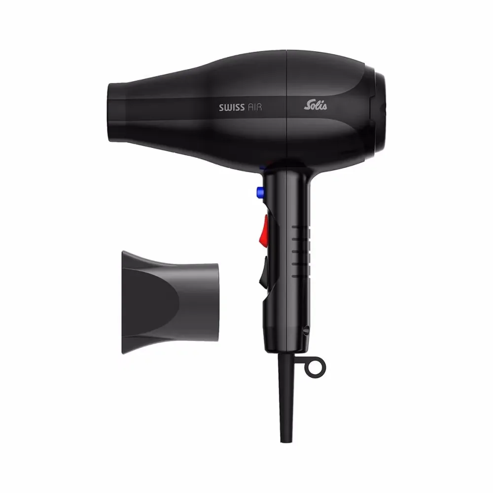 Solis Swiss Air Ion Schwarz 1.8m. SEV Haarföhn – Haarföhn/Haartrockner