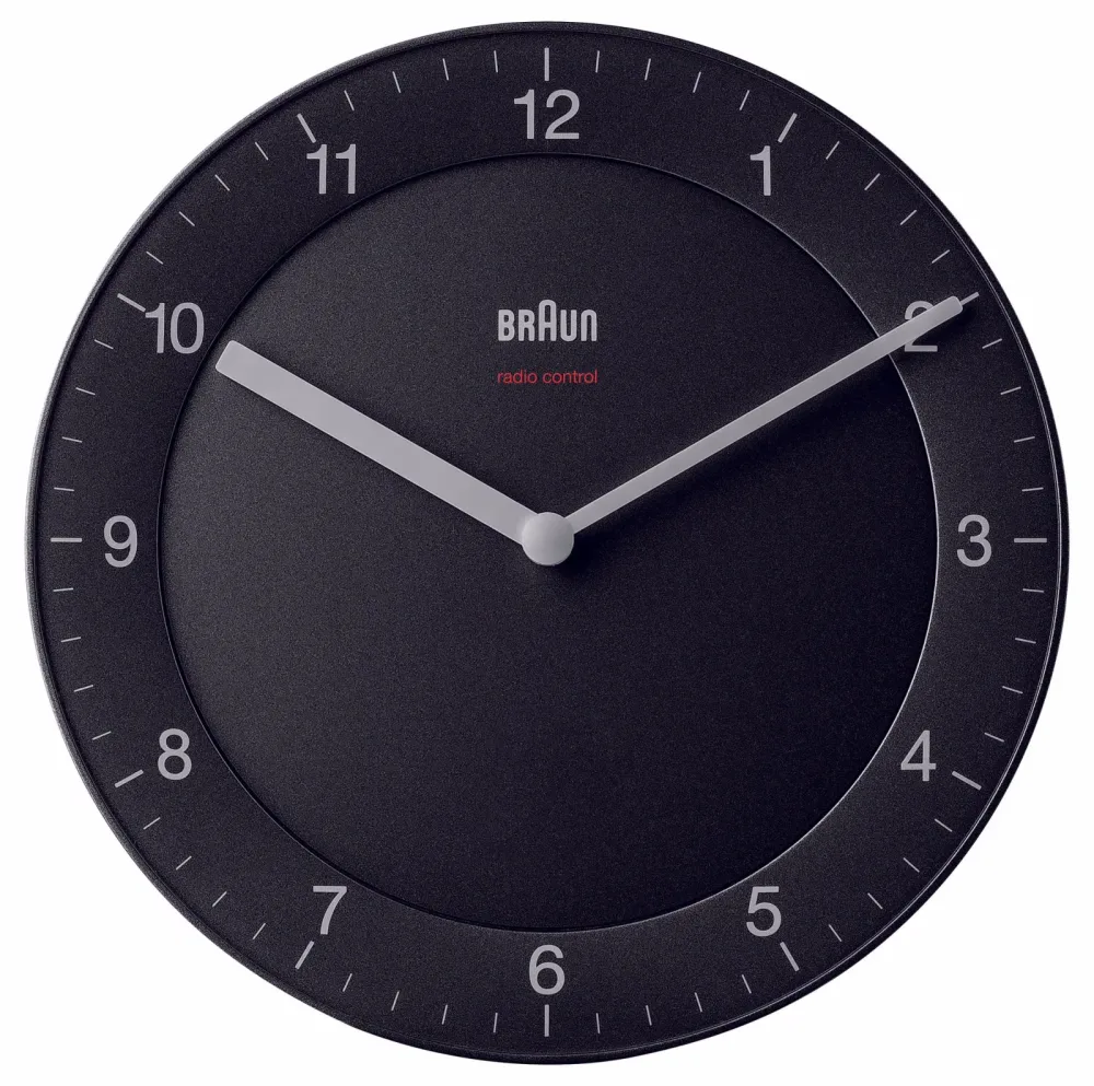 Braun BC06 DCF black - Wanduhr, Funk Wanduhren – schwarz