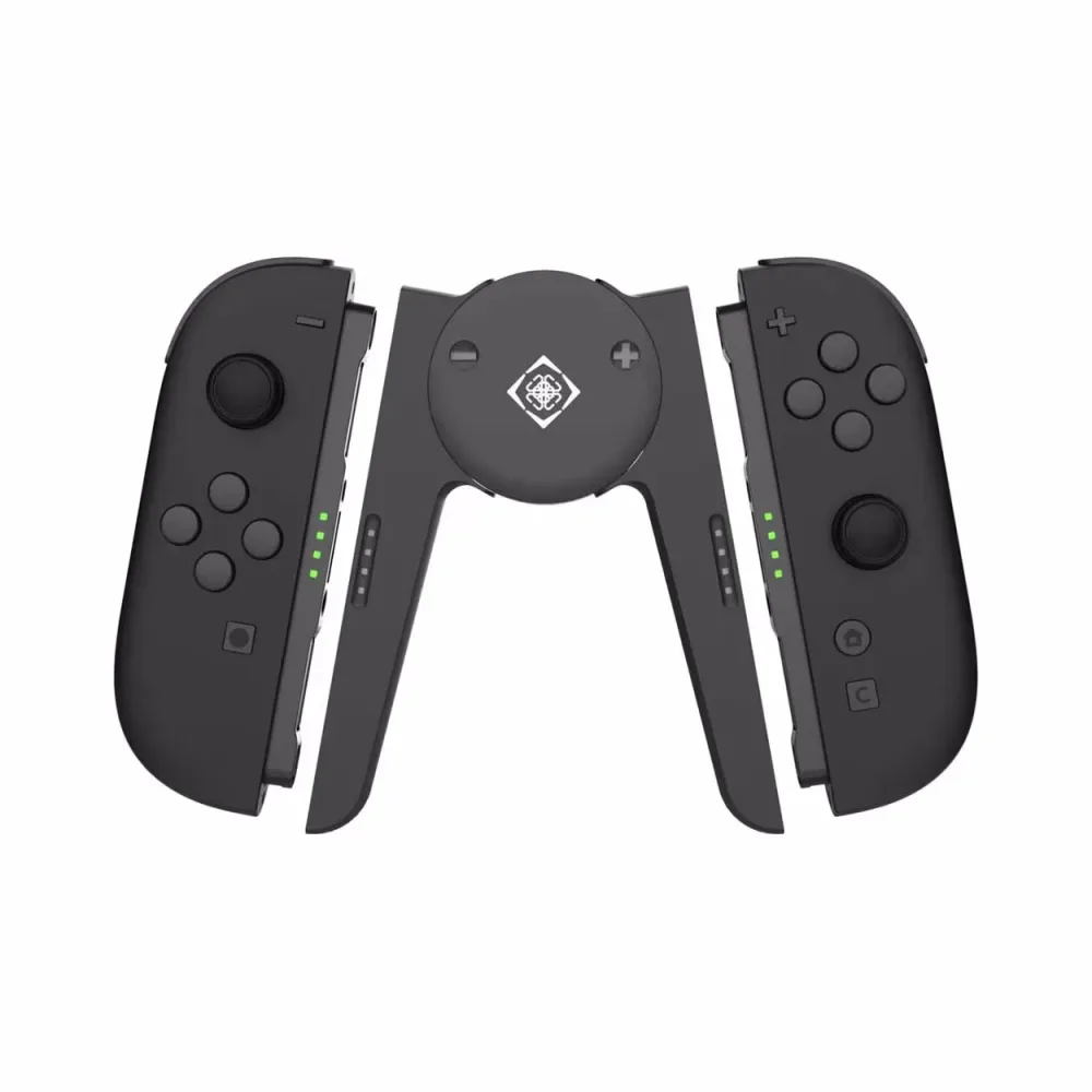 Deltaco Grip and charging station Griff- und Ladestation – Nintendo Switch 2 Zubehör – schwarz