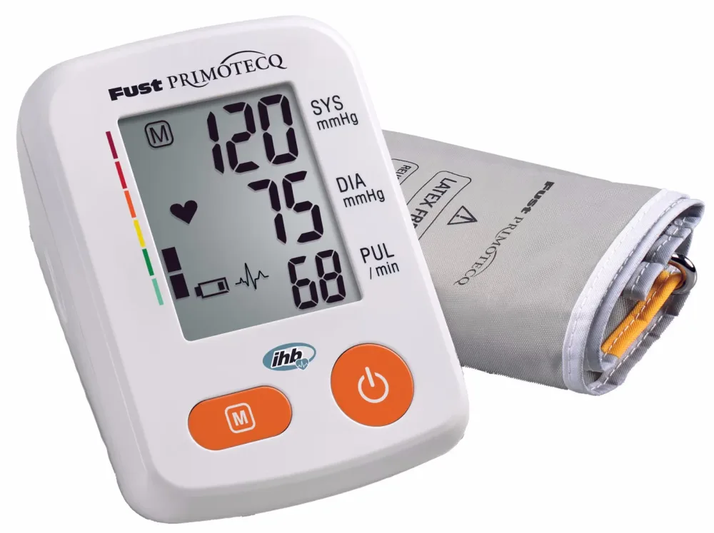 Primotecq BM 100 Blutdruckmessgerät mit IHB-Technologie – Blutdruckmessgerät/Herzfrequenzmessgerät – weiss