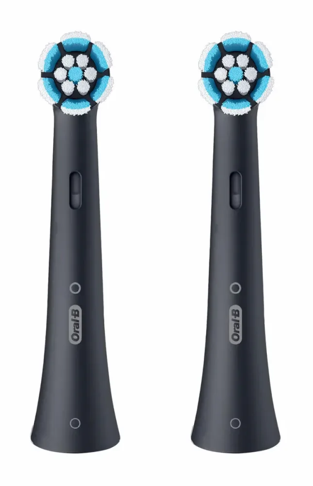 Oral-B iO sanfteReinigung 2St Schwarz Bürstenkopf – Ersatzbürste/Zahnpflege Zubehör