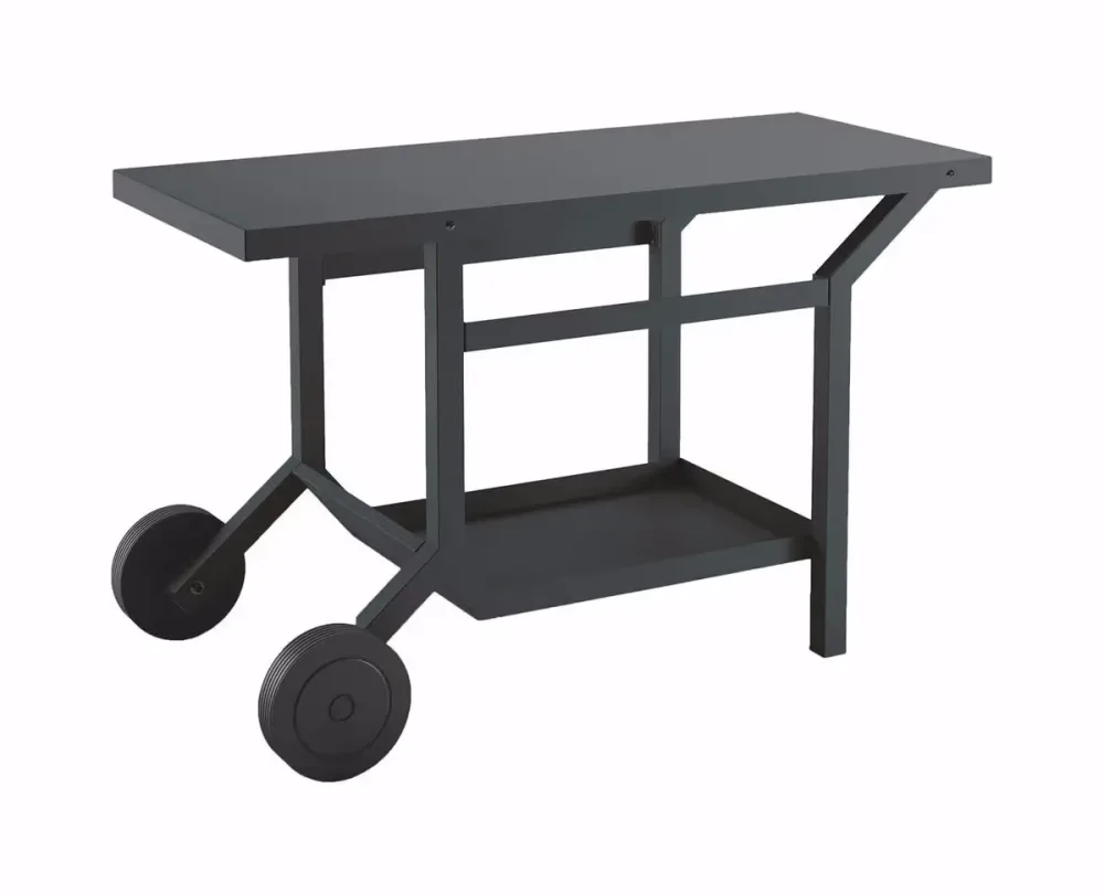 Forge Adour Roll-Tisch für Plancha, anthrazit matt Roll-Tisch für Plancha – Grill Ablage/Grill Rollwagen/Grill Erweiterung – grau