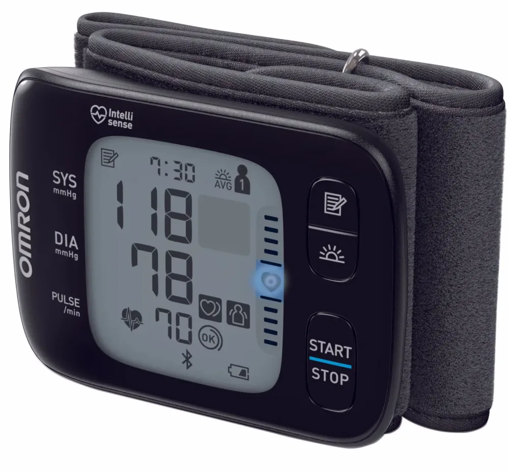 OMRON RS7 Blutdruckmessgerät – Blutdruckmessgerät/Herzfrequenzmessgerät – schwarz