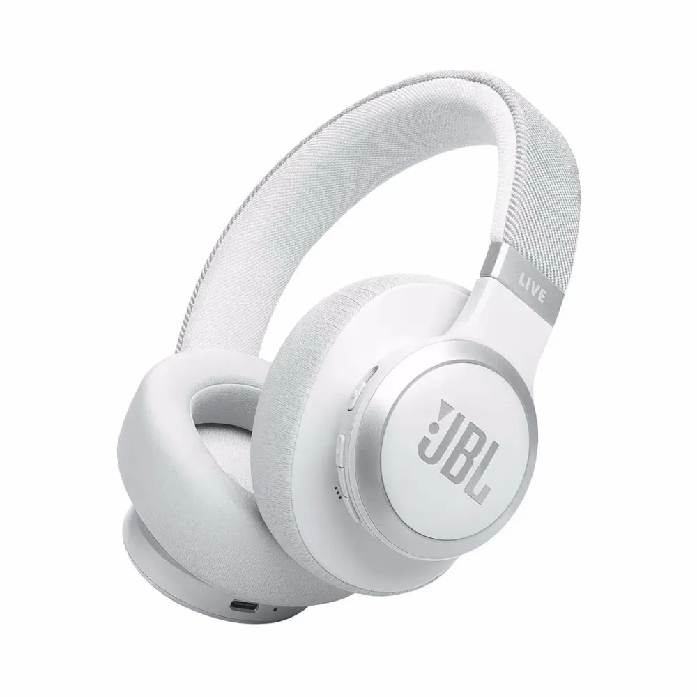 JBL LIVE770NC White Over-Ear-Headphones – Over Ear Kopfhörer/On Ear Kopfhörer – weiss