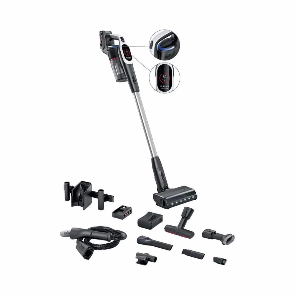 Bosch Unlimited Serie 9 Akkustaubsauger – Akku Staubsauger/Besenstaubsauger – weiss / grau