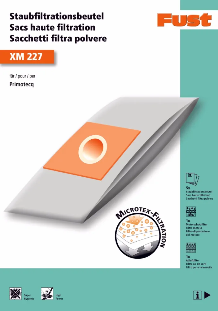 Fust XM 227 Staubsack – Staubsaugerbeutel/Staubbeutel