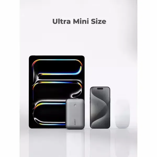 AUKEY Spark Mini 20000, 20W, PD,QC PB-Y57 GR Powerbank, Gray,USB-C,USB-A