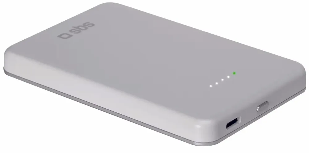 SBS, Mag Charge, 5000-mAh-Powerbank mit kabelloser, magnetischer Aufladung, Produkte & Wohnen