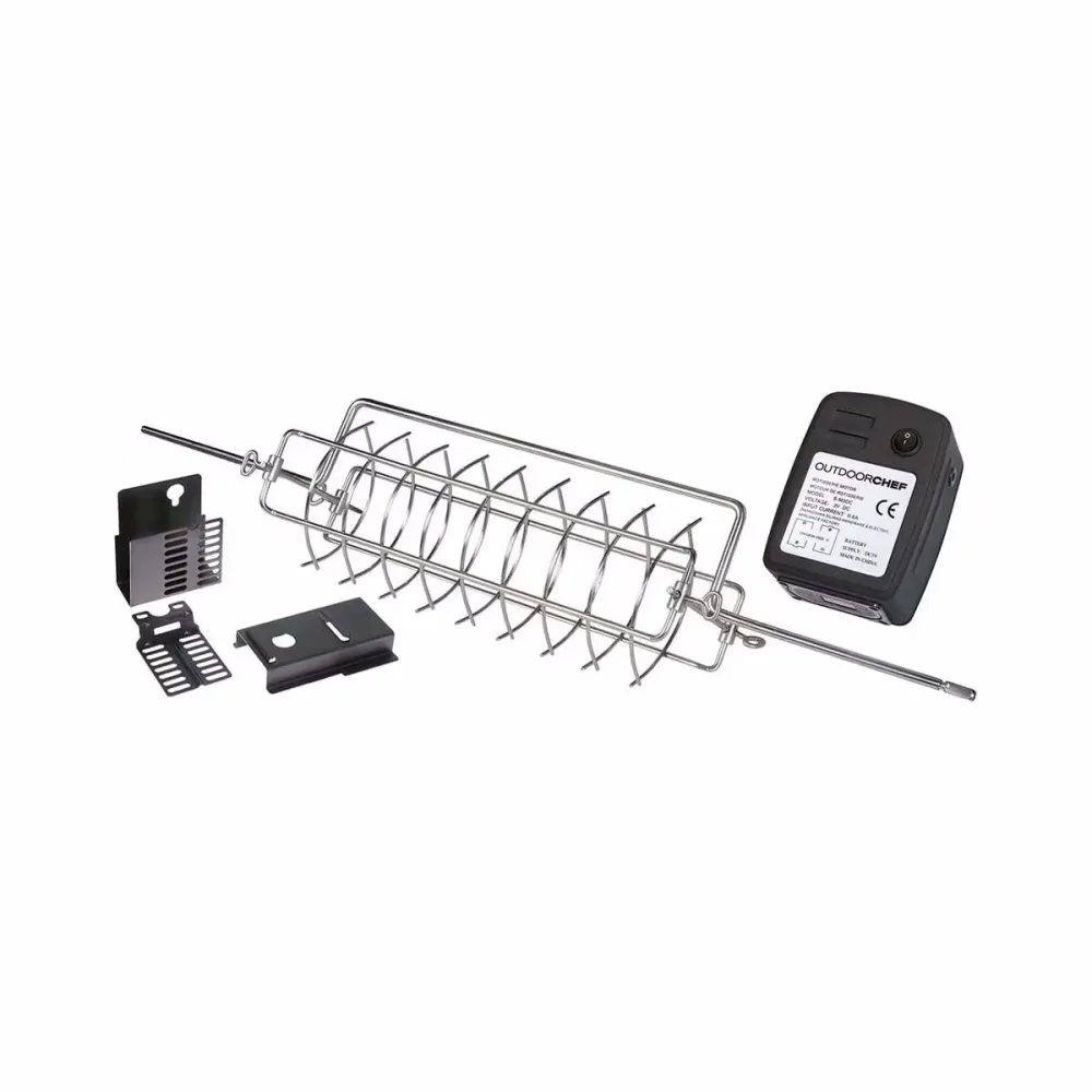 OUTDOORCHEF Drehkorb-Set Australia 400er Serien – Grill Ablage/Grill Rollwagen/Grill Erweiterung – edelstahl