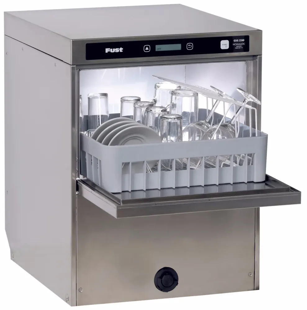 Novamatic Gewerbe Gläserspüler GSG 2240 (LP/FWMP) – Gastro Geschirrspüler – chrom