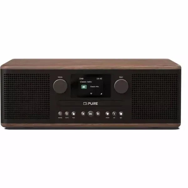 Pure Classic C-D6 Coffee Black/Walnut EU/UK CD-Radio DAB, DAB+, FM Schwarz, Walnuss