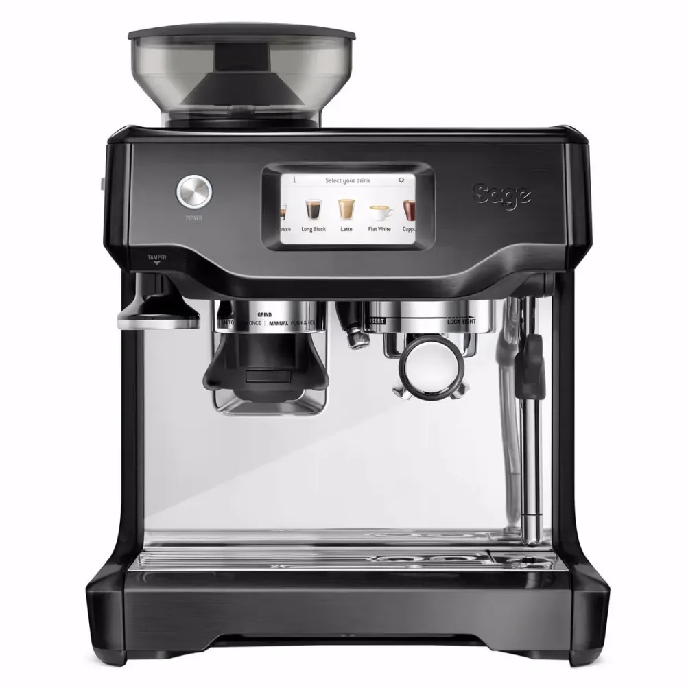 Sage the Barista Touch™ Stainless Steel Black Siebträgermaschine – Siebträgermaschine/Espressomaschine – black steel