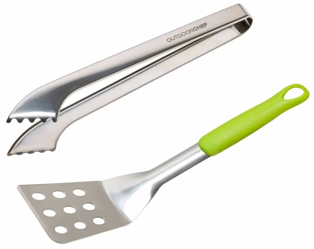 OUTDOORCHEF Besteckset Starter Grill-Besteck, 4-teilig – Grillzange/Grillbesteck – edelstahl