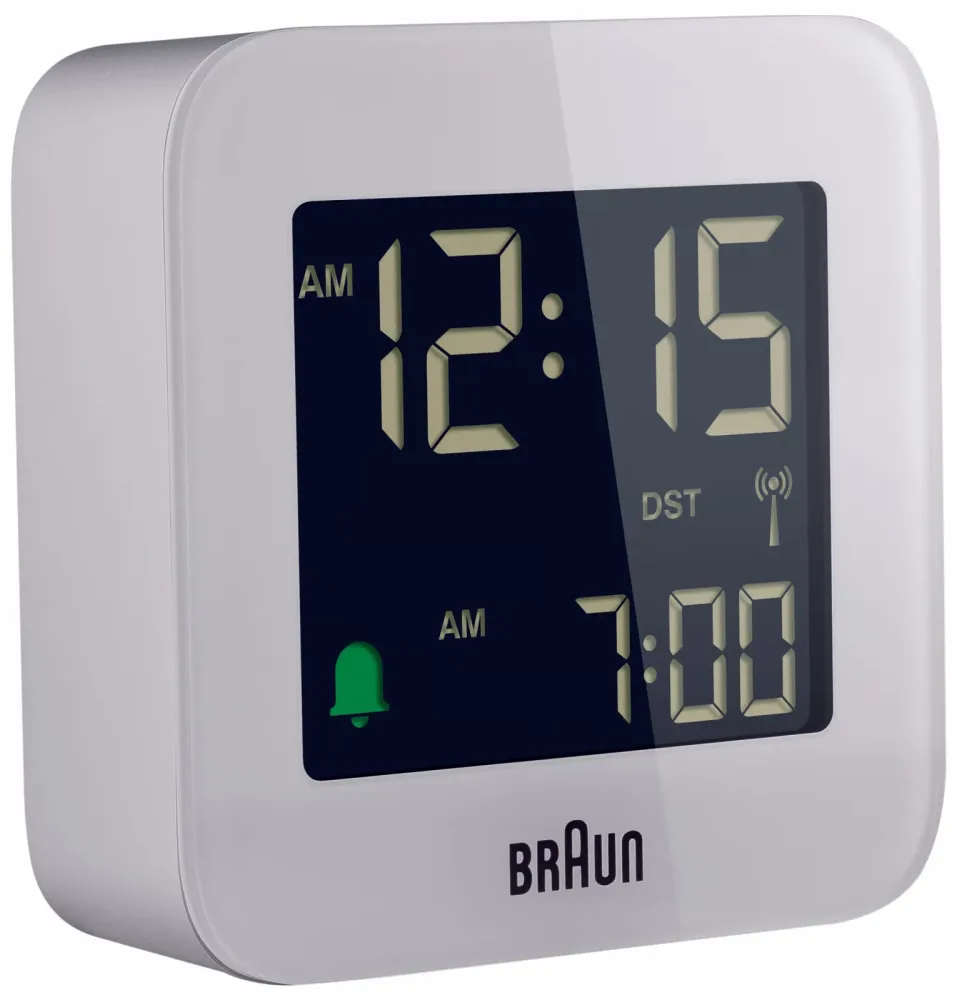 Braun Bc08W-Dcf Reisewecker funkgesteuert weiss